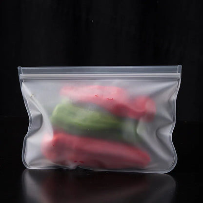 Reusable Leakproof Silicone Food Storage Bag - LifestyleLuxe Market: This Ziploc Keeps Your Food Fresh and Eco-Friendly!