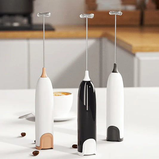 Electric Handheld Drink Mixer and Frother - LifestyleLuxe Market: Your Key to Perfectly Blended Beverages!