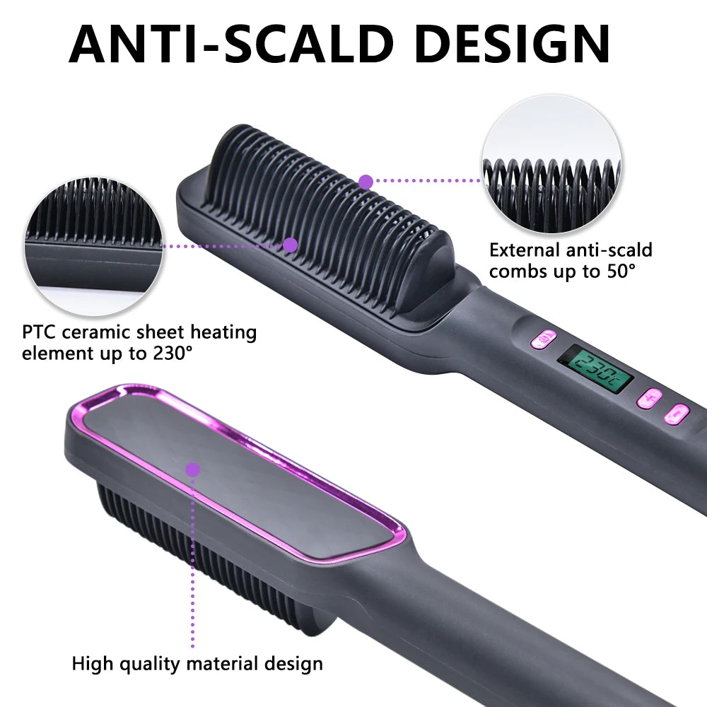 Multifunctional Electric Hot Comb - Styling Tool with Anti-Scalding Design!" - LifestyleLuxe Market