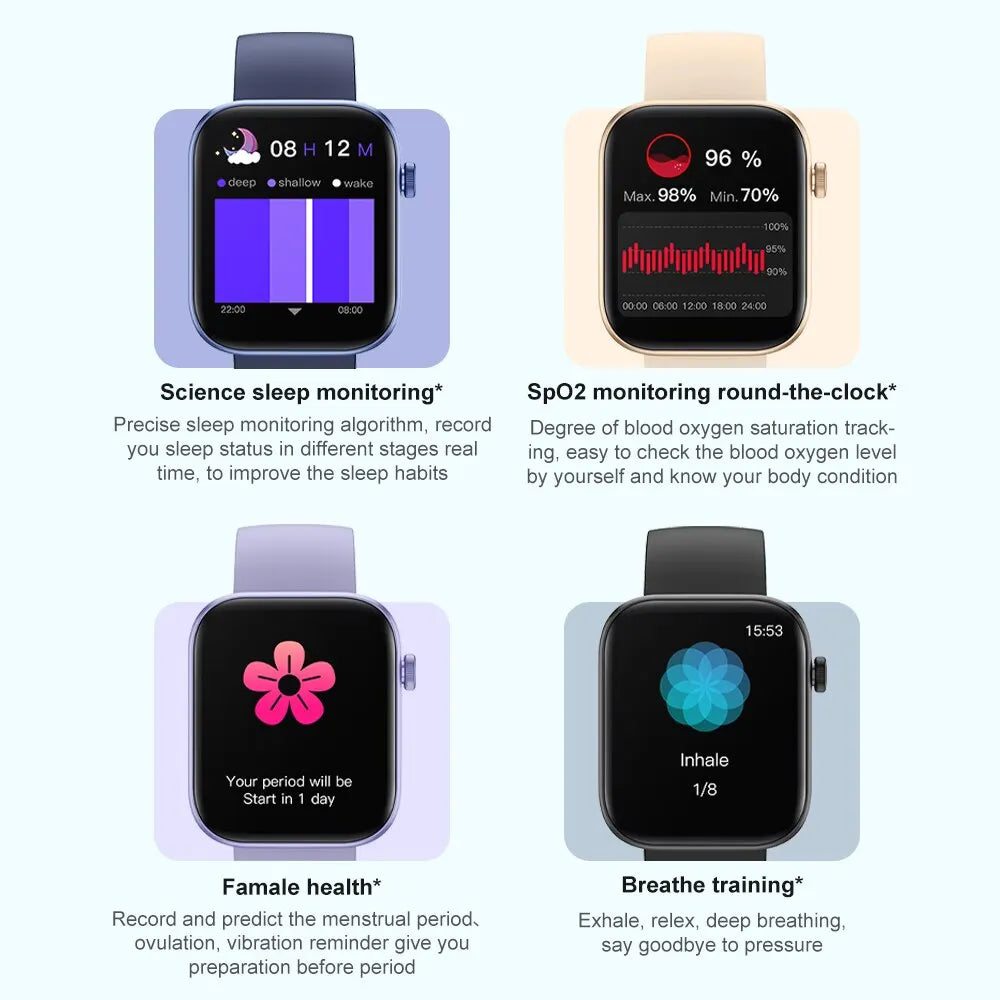 Waterproof Smartwatchs with Voice Calling, Voice Assistant, and Health Monitoring" - LifestyleLuxe Market