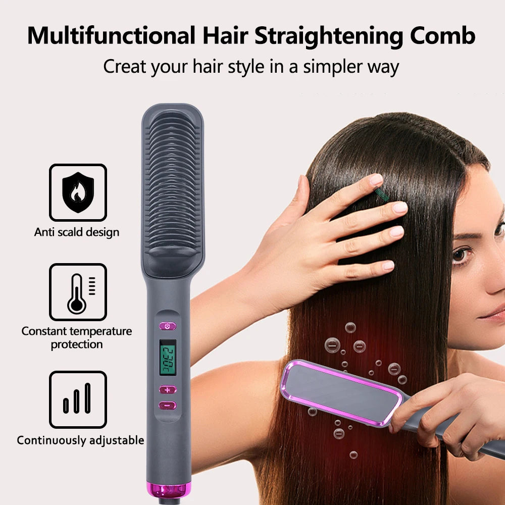 Multifunctional Electric Hot Comb - Styling Tool with Anti-Scalding Design!" - LifestyleLuxe Market