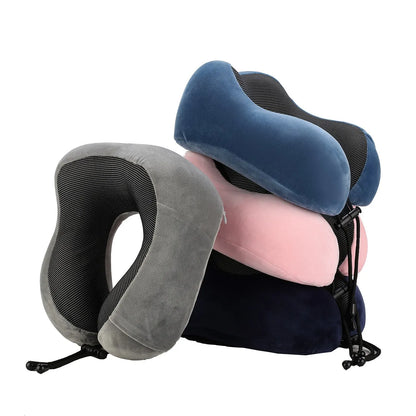 Memory Foam Travel Neck Pillow - LifestyleLuxe Market: Comfort On-the-Go!