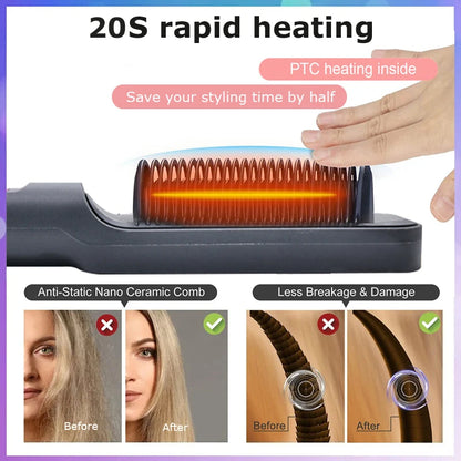 Multifunctional Electric Hot Comb - Styling Tool with Anti-Scalding Design!" - LifestyleLuxe Market