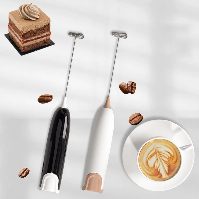 Electric Handheld Drink Mixer and Frother - LifestyleLuxe Market: Your Key to Perfectly Blended Beverages!