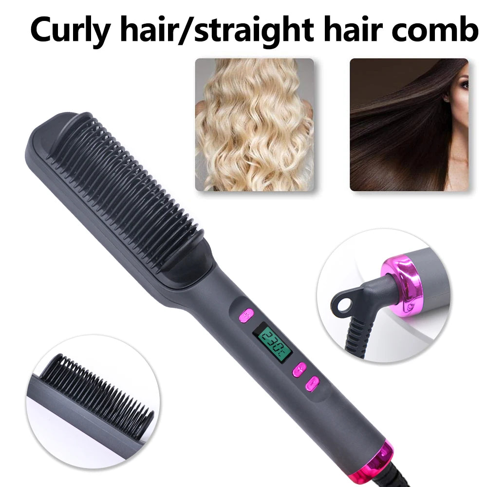 Multifunctional Electric Hot Comb - Styling Tool with Anti-Scalding Design!" - LifestyleLuxe Market