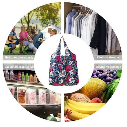 LuxePrint Foldable Adventure Tote - LifestyleLuxe Market: Your Eco-Chic Sidekick for Any Occasion!