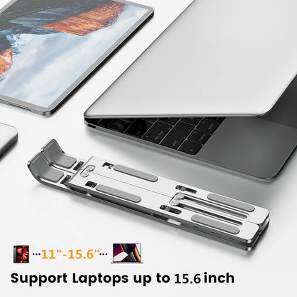 Adjustable Aluminum Alloy Laptop Holder Stand - LifestyleLuxe Market: Elevate Your Workstation with Style and Comfort!