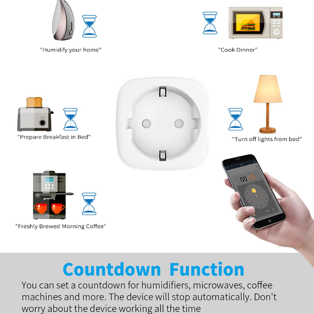 WiFi Smart Plug Socket with Timing Power Monitor - Works with Alexa and Google Home - LifestyleLuxe Market