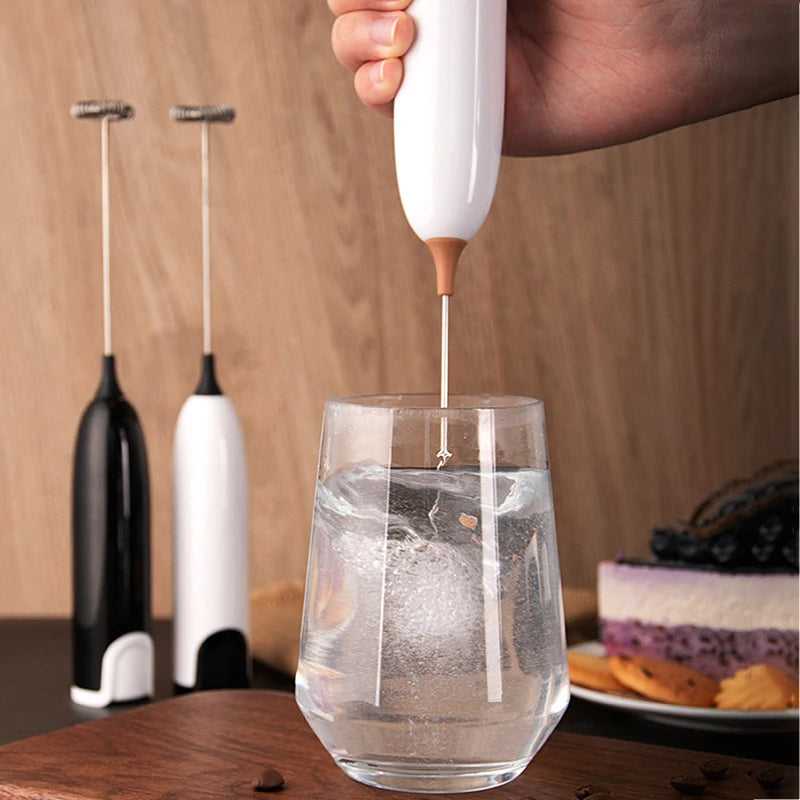 Electric Handheld Drink Mixer and Frother - LifestyleLuxe Market: Your Key to Perfectly Blended Beverages!